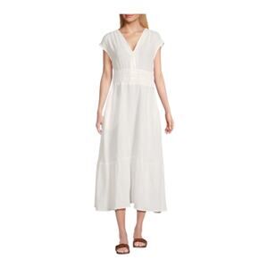 Joe's Jeans Gauze midi a-line dress white size Medium M